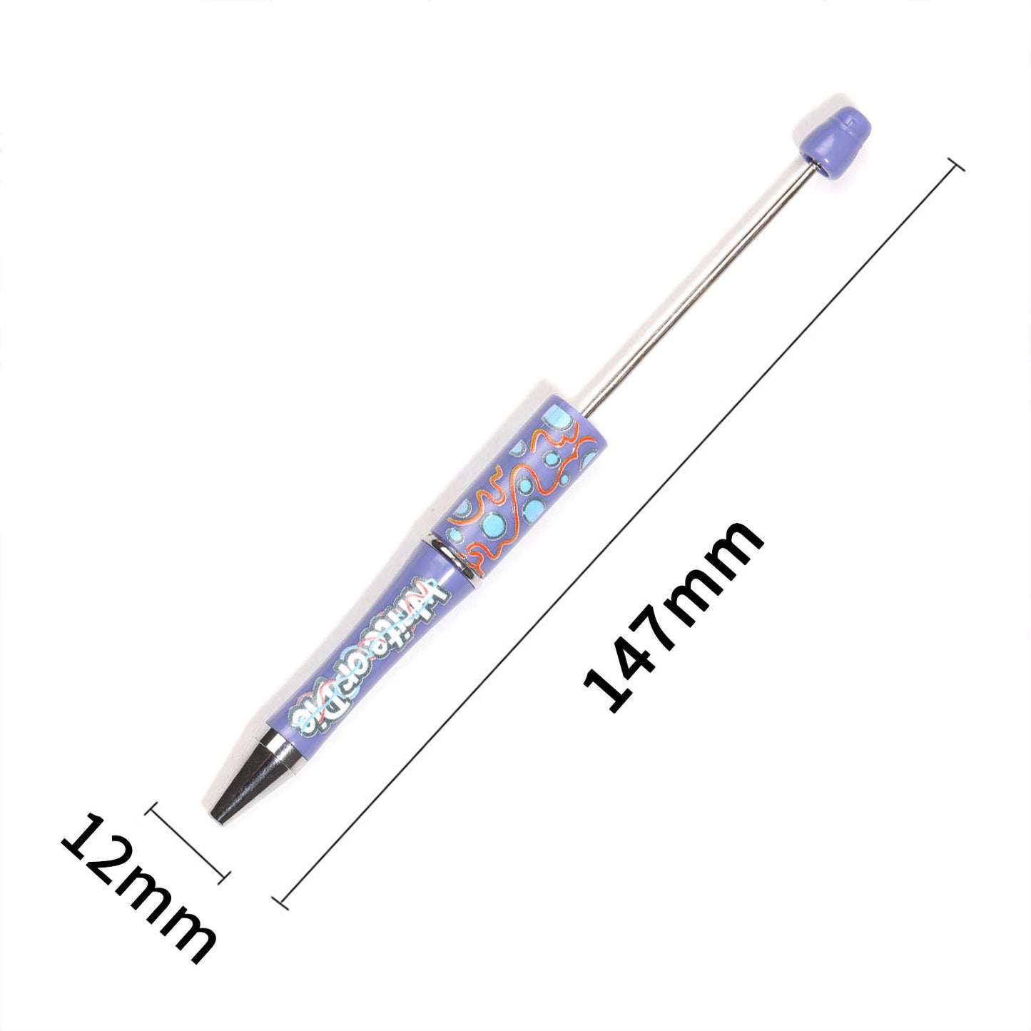 Beaded Pen Colorful English Letter Printing Ballpoint Pen