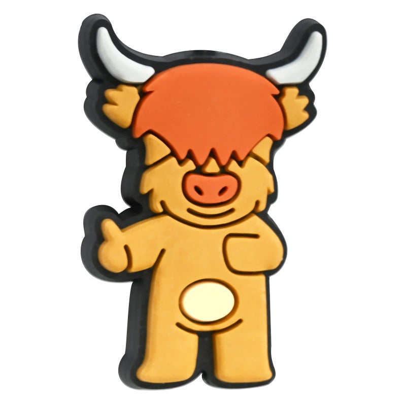 Cartoon Highland Cow Silicone Focus Beads Silicone Focus Beads