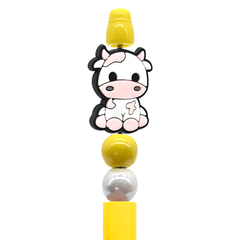 Cartoon Cute Animal Beaded Pen Silicone Focal Beads
