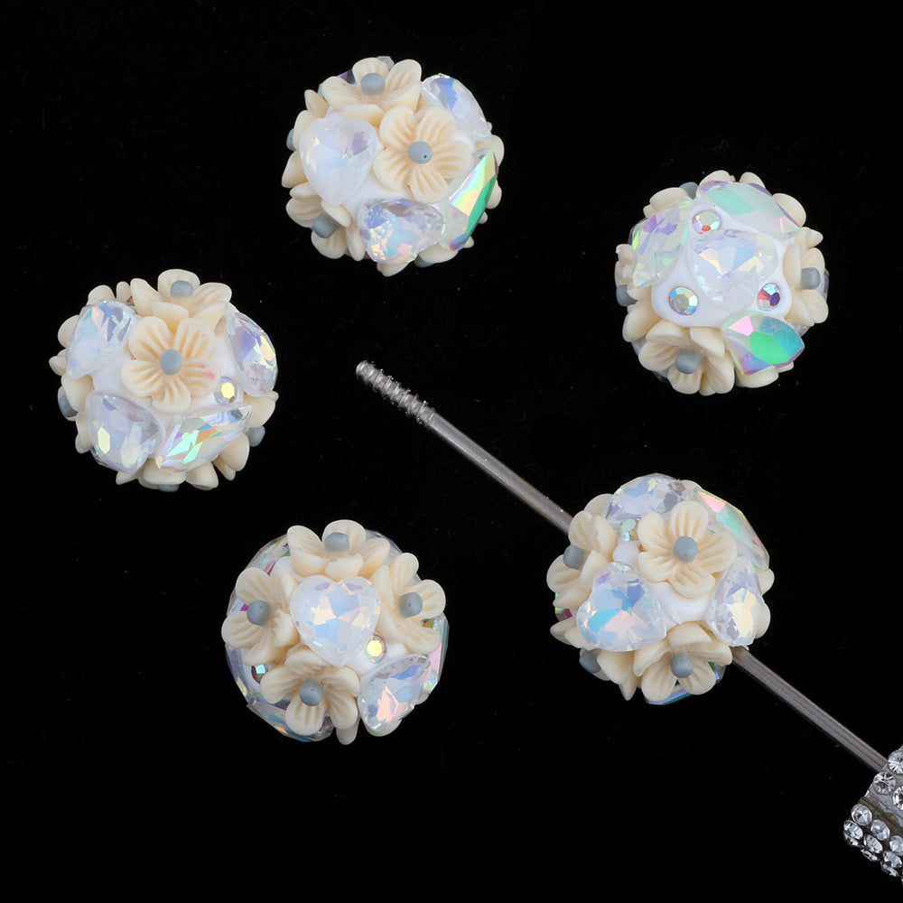 Flower Beads Luminous Zircon Flower Balls