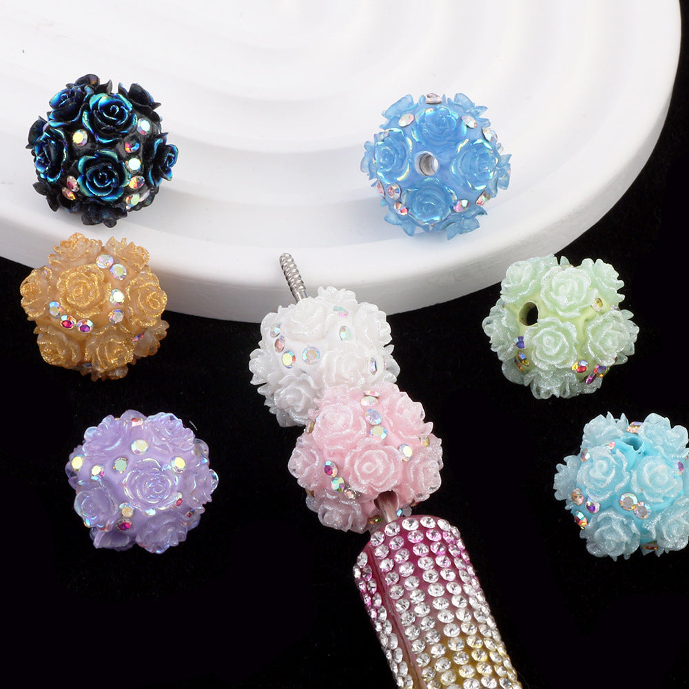 2cm Luminous Inlaid Diamond Flower Ball Diamond Ball