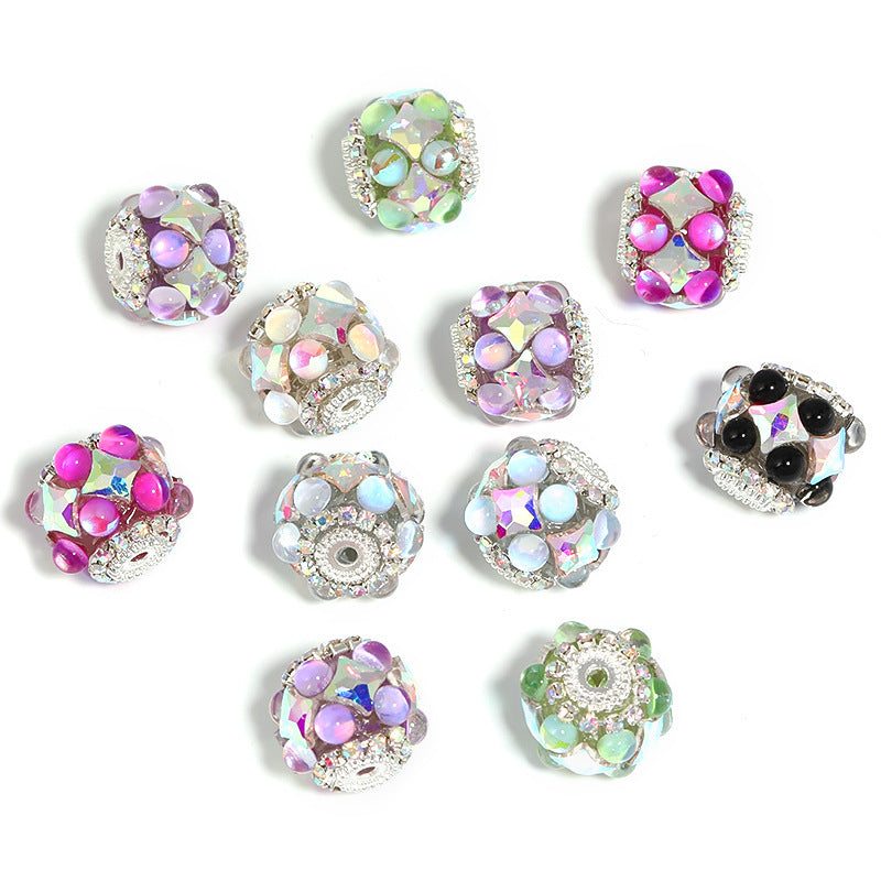 Diamond-shaped Rhinestone Chain Drill Ball