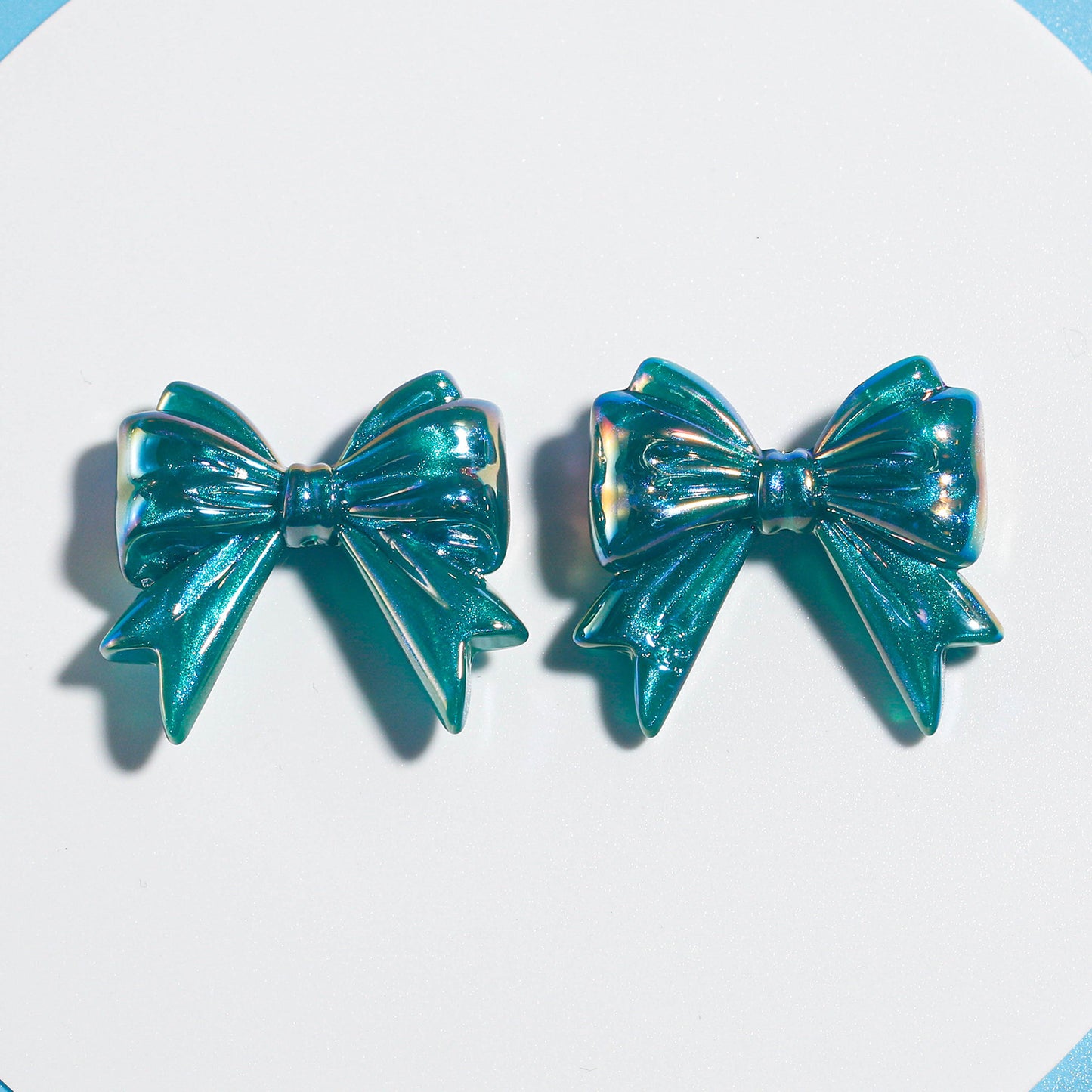 Dark Straight Hole through Hole Ribbon Bowknot Beads