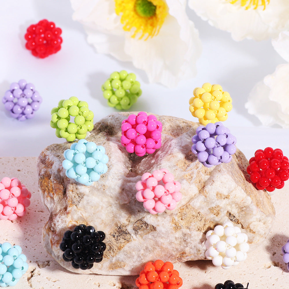 Hollow Colorful Round Beads