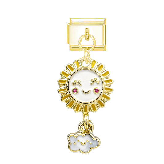 Gold smile sun and cloud