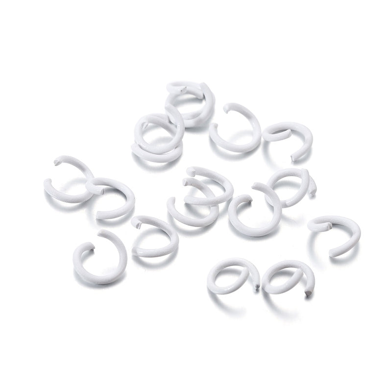 100 pcs 1.2*8mm keychain DIY accessories material macaron color paint open ring connecting ring