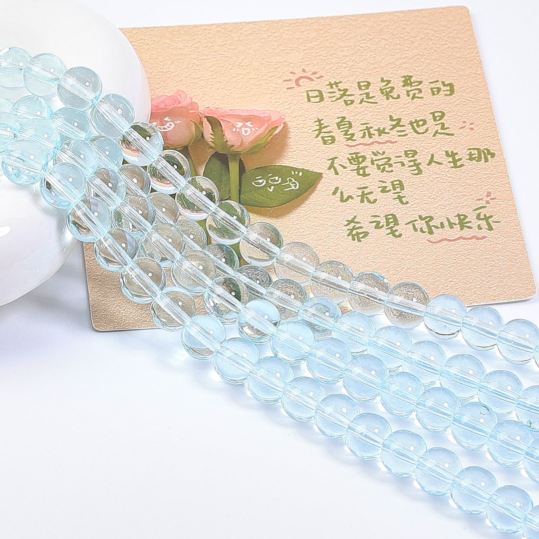 50 pcs Colored glass imitation crystal beads