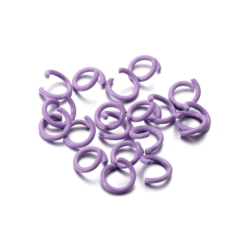 100 pcs 1.2*8mm keychain DIY accessories material macaron color paint open ring connecting ring