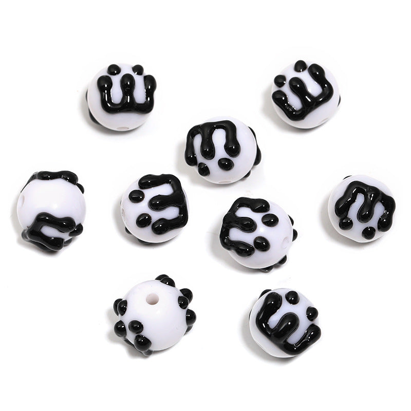 Acrylic Solid Color Painted Round Beads 16MM Straight Hole String Beads
