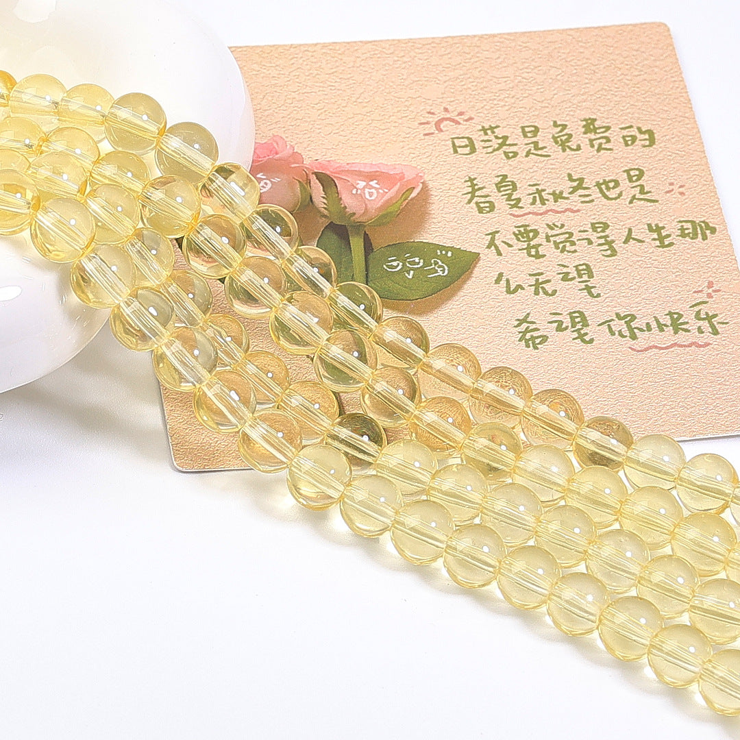 50 pcs Colored glass imitation crystal beads