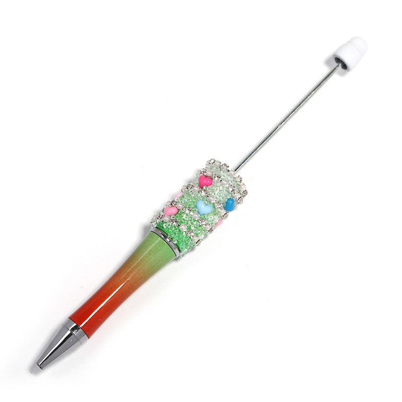 Heart-shaped beadable pen