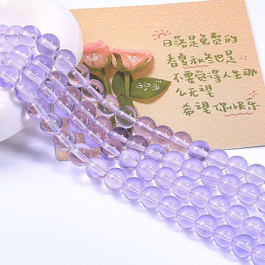 50 pcs Colored glass imitation crystal beads