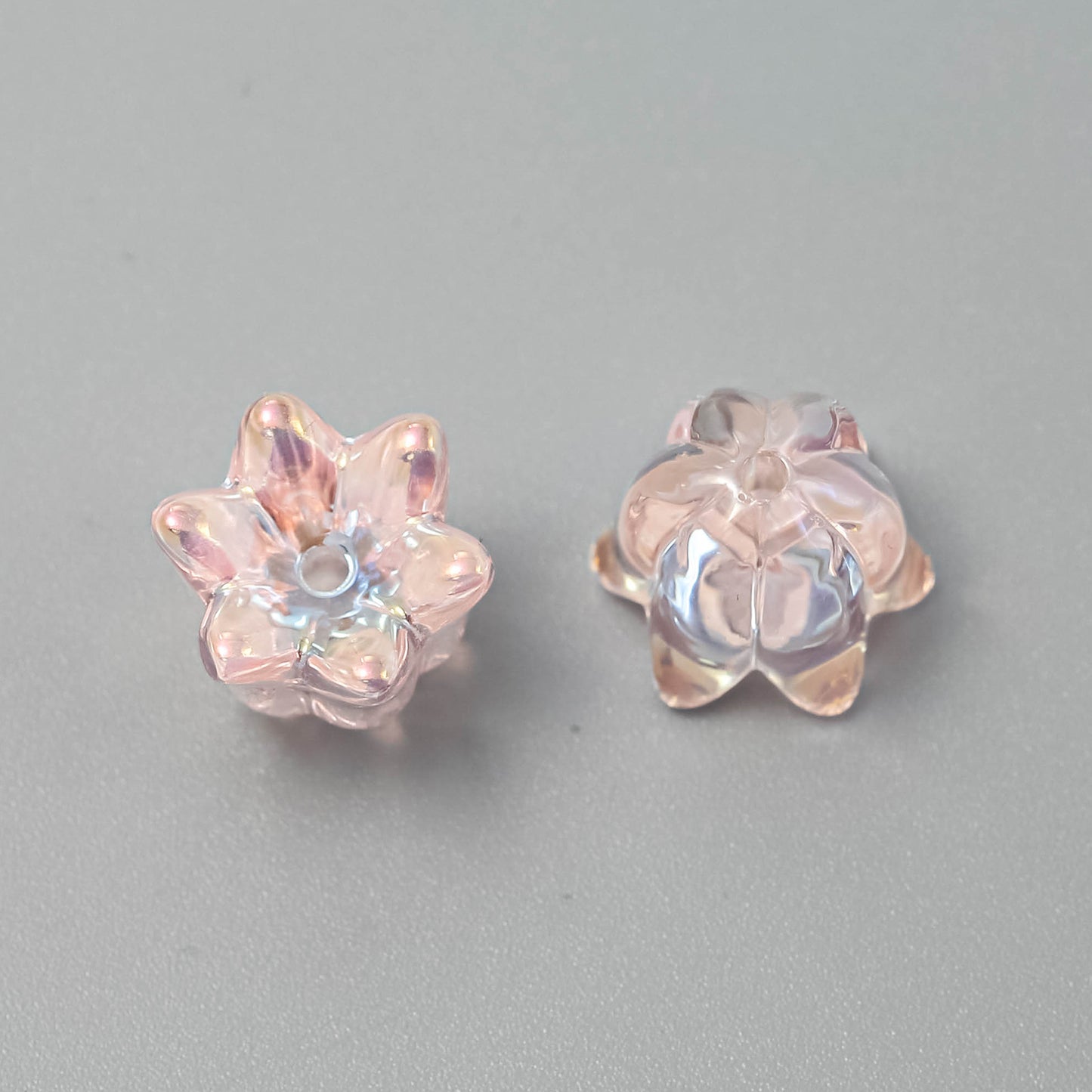 12mm plastic lily flower shape beadable beads