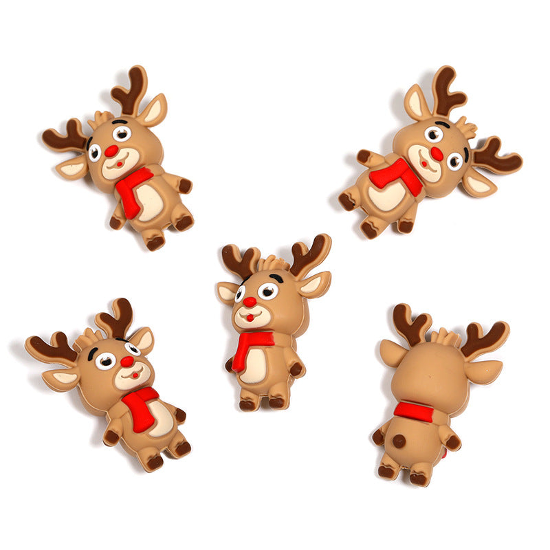 Reindeer Silicone Focal Bead – Christmas Craft Supply