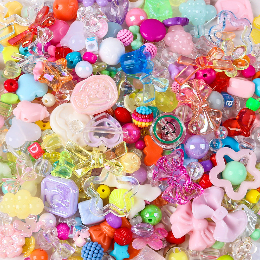 Butterfly small flower acrylic beads diy accessories