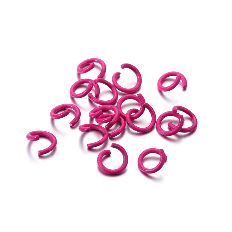 100 pcs 1.2*8mm keychain DIY accessories material macaron color paint open ring connecting ring