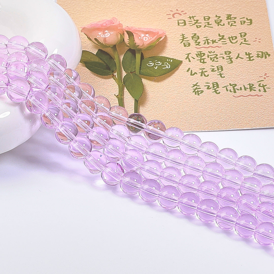 50 pcs Colored glass imitation crystal beads