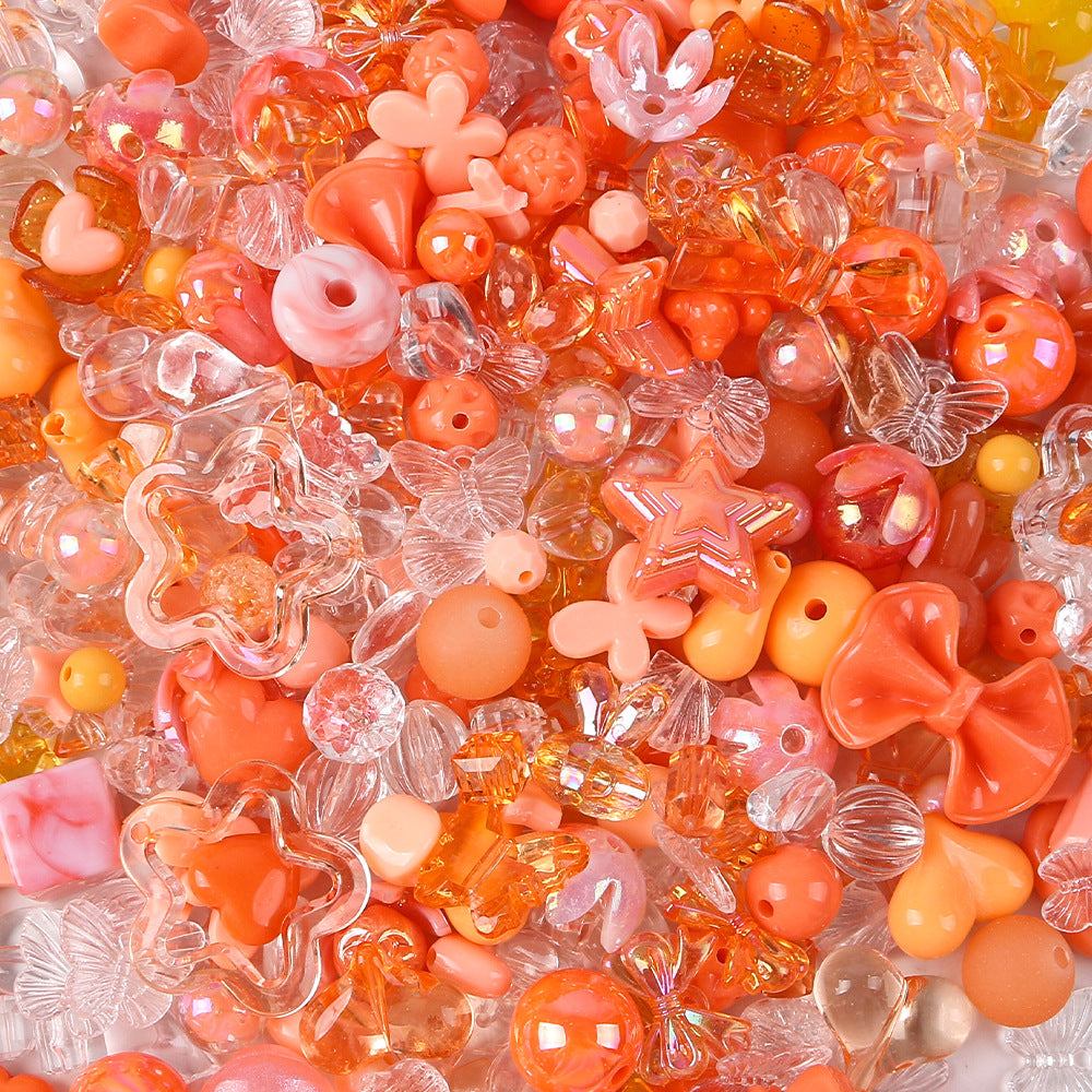 Butterfly small flower acrylic beads diy accessories