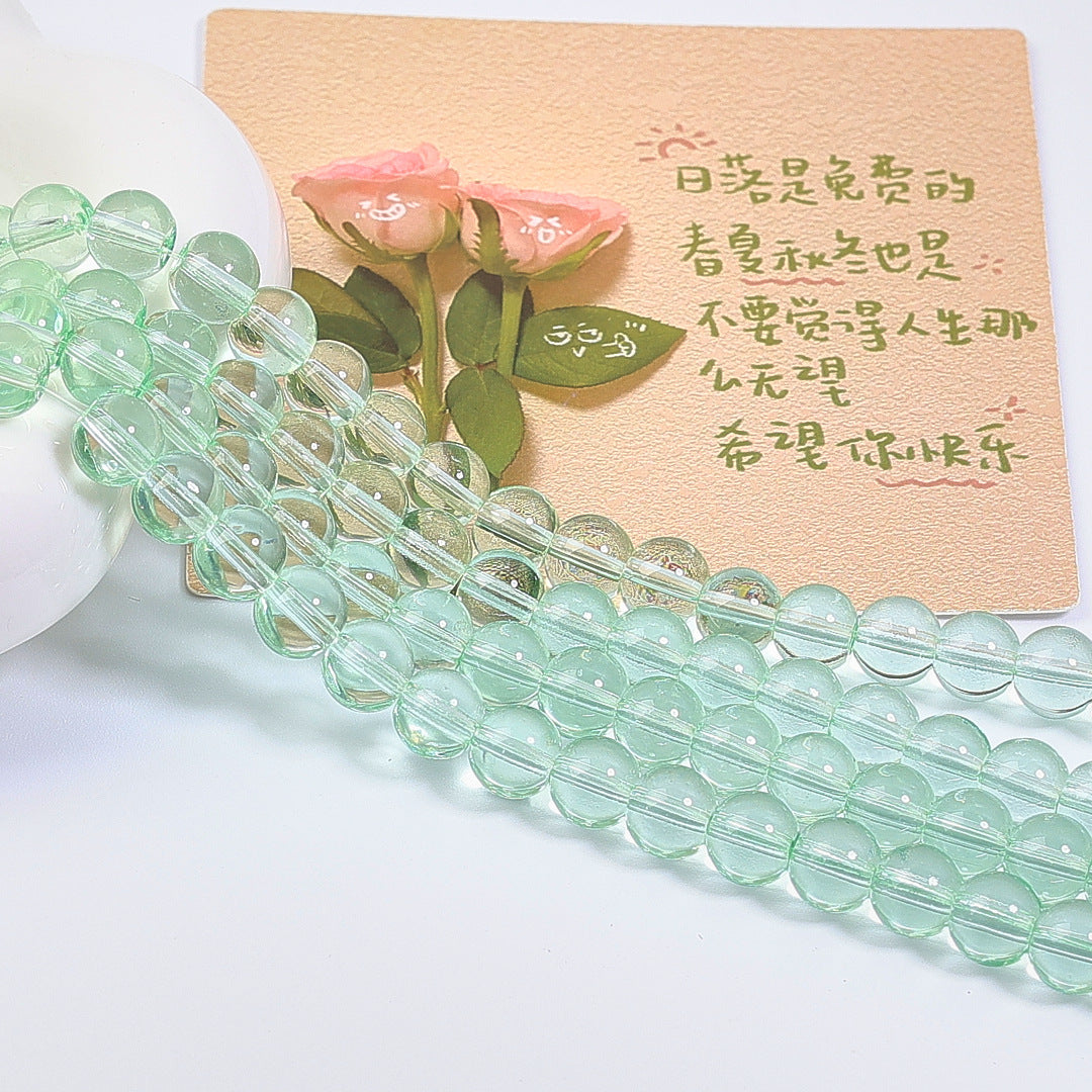 50 pcs Colored glass imitation crystal beads