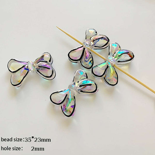 Bowknot acrylic interactive beadable beads