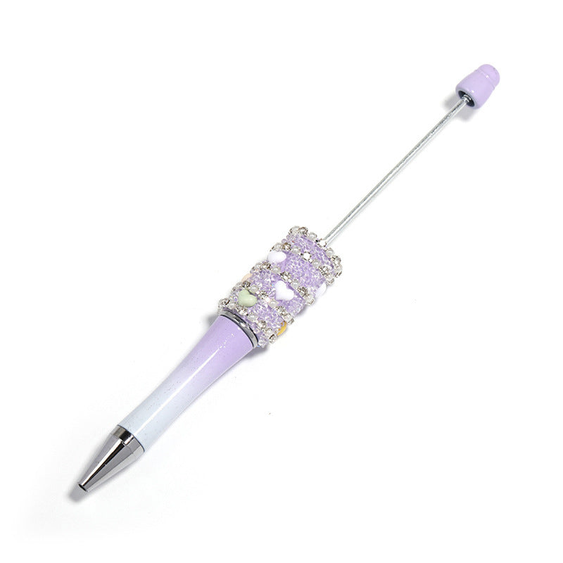 Heart-shaped beadable pen