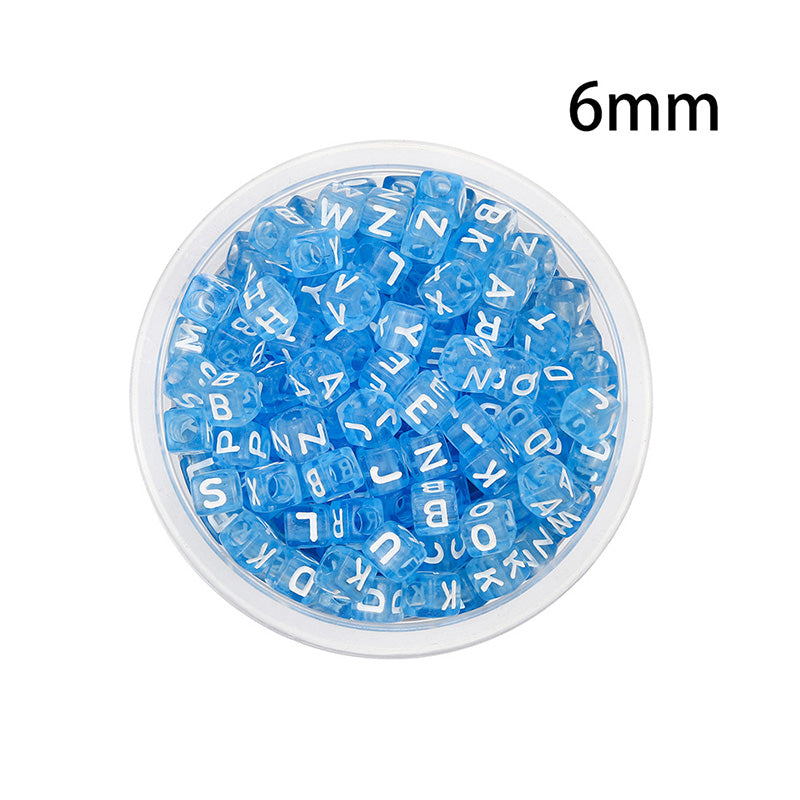 50 kinds Acrylic scattered beads English letters