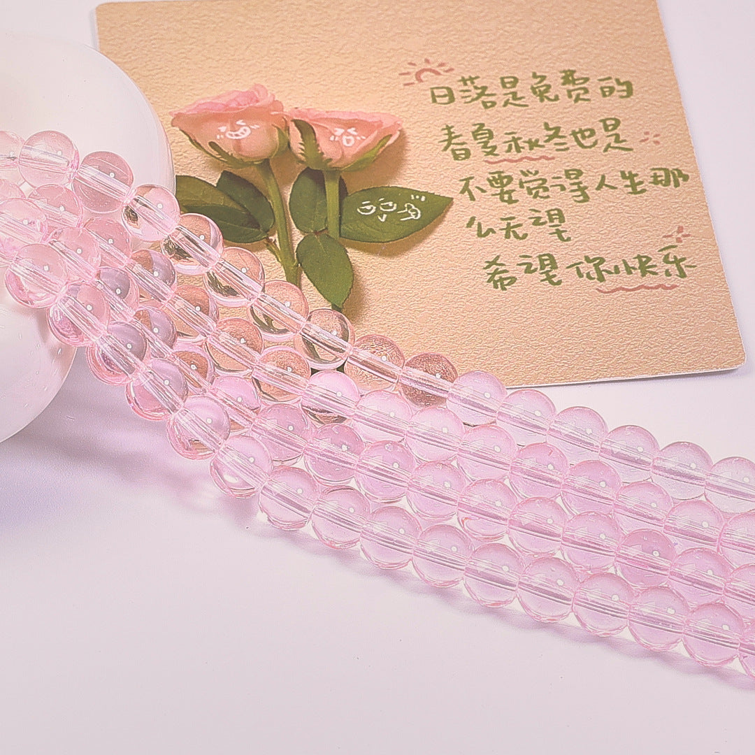 50 pcs Colored glass imitation crystal beads