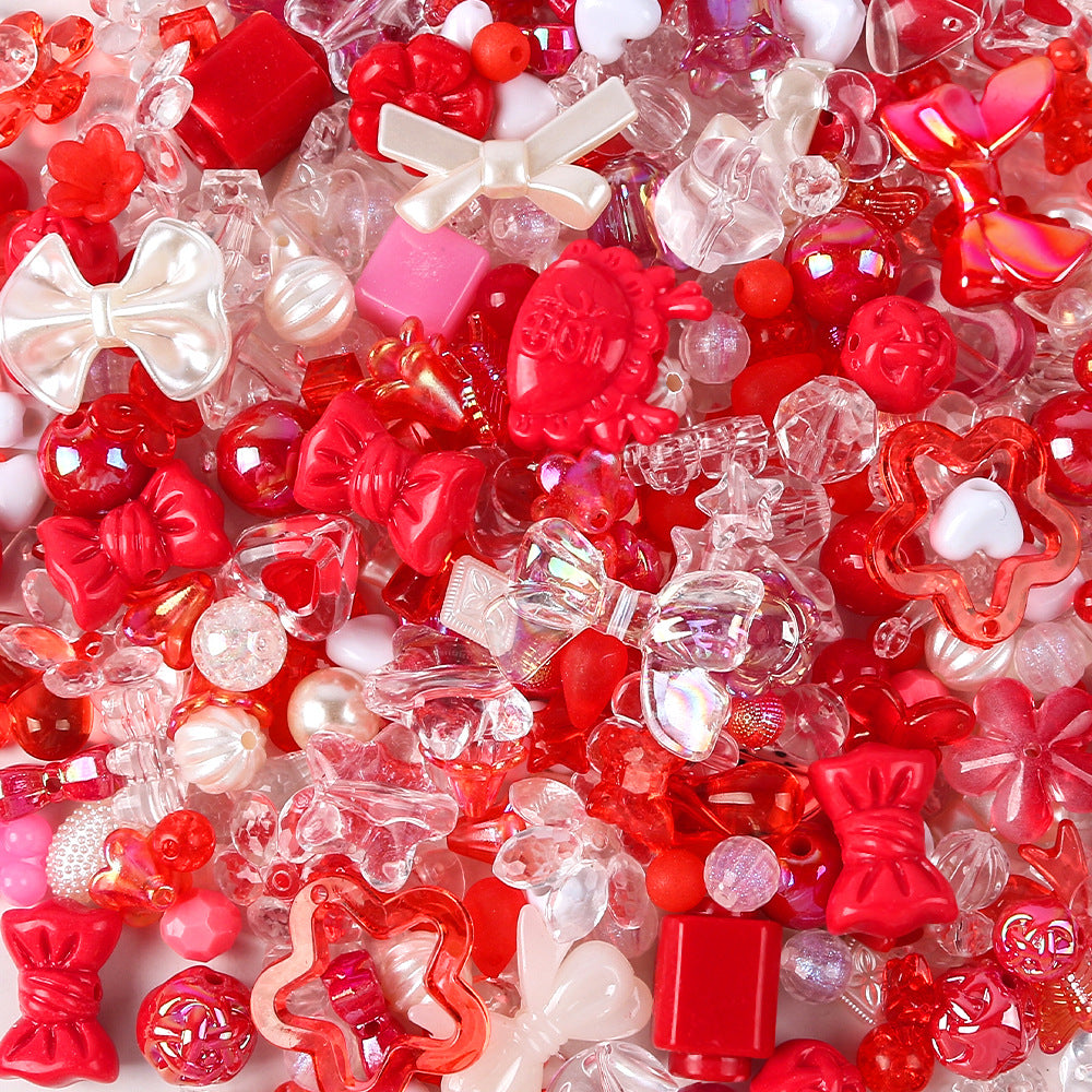Butterfly small flower acrylic beads diy accessories