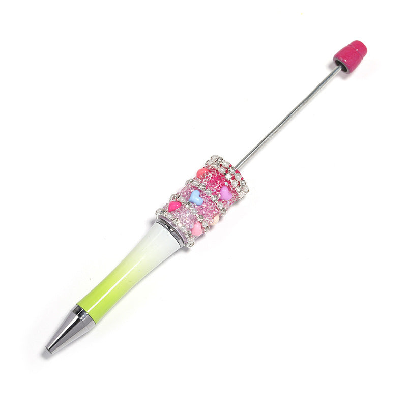 Heart-shaped beadable pen