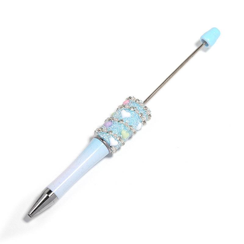 Heart-shaped beadable pen