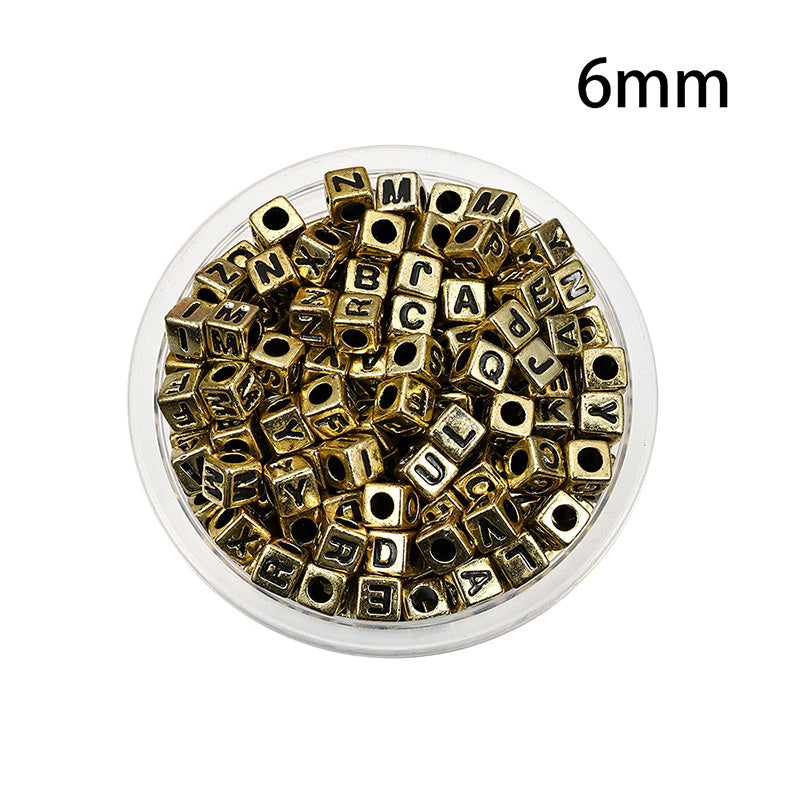 50 kinds Acrylic scattered beads English letters