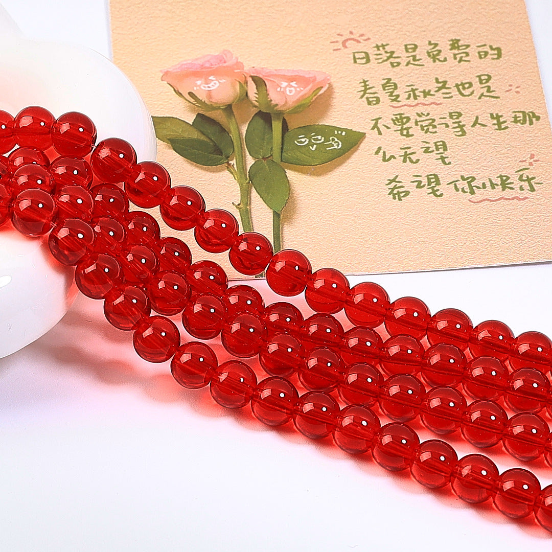 50 pcs Colored glass imitation crystal beads