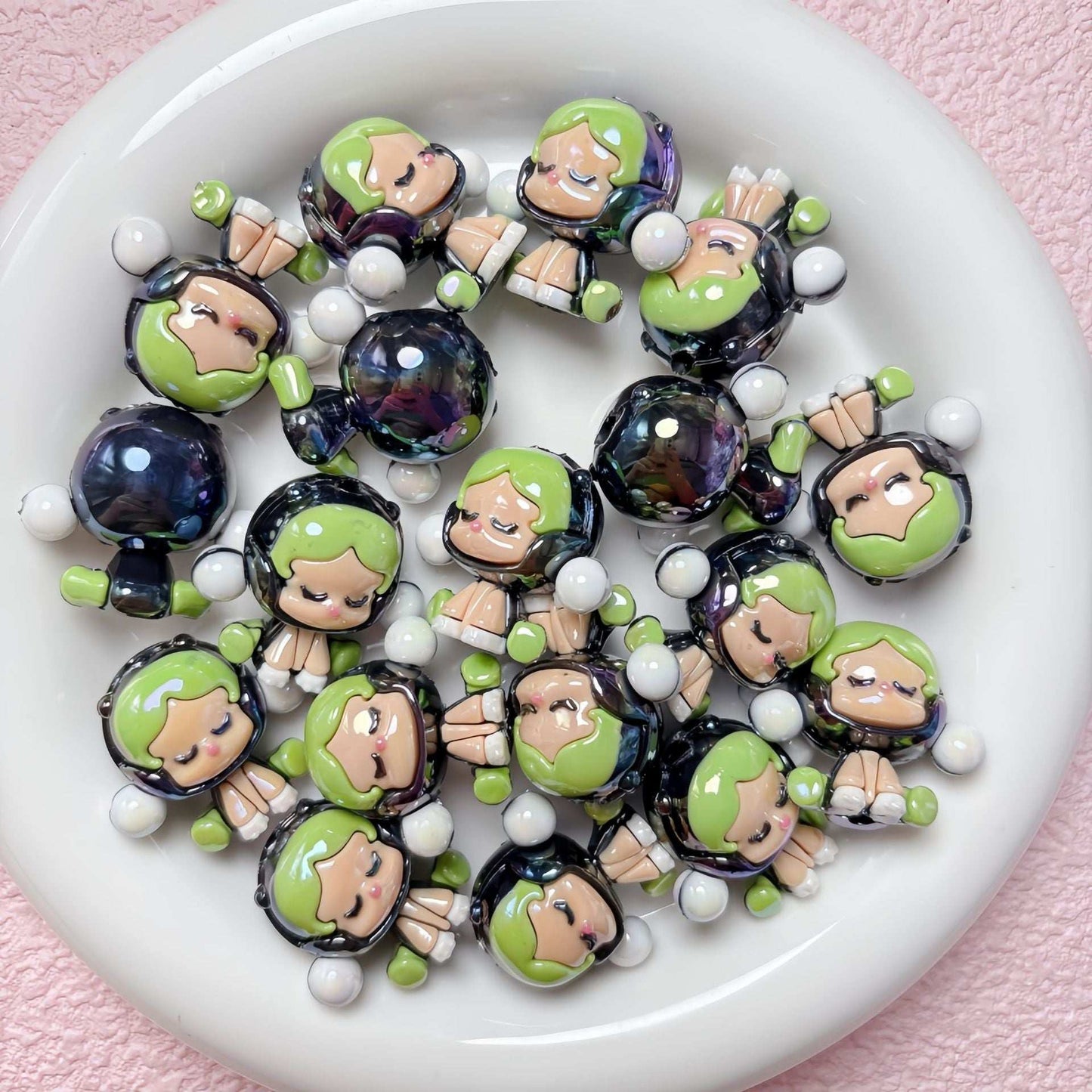 Cute Resin Doll Charms | DIY Beads for Jewelry Making, Keychains, Phone Straps