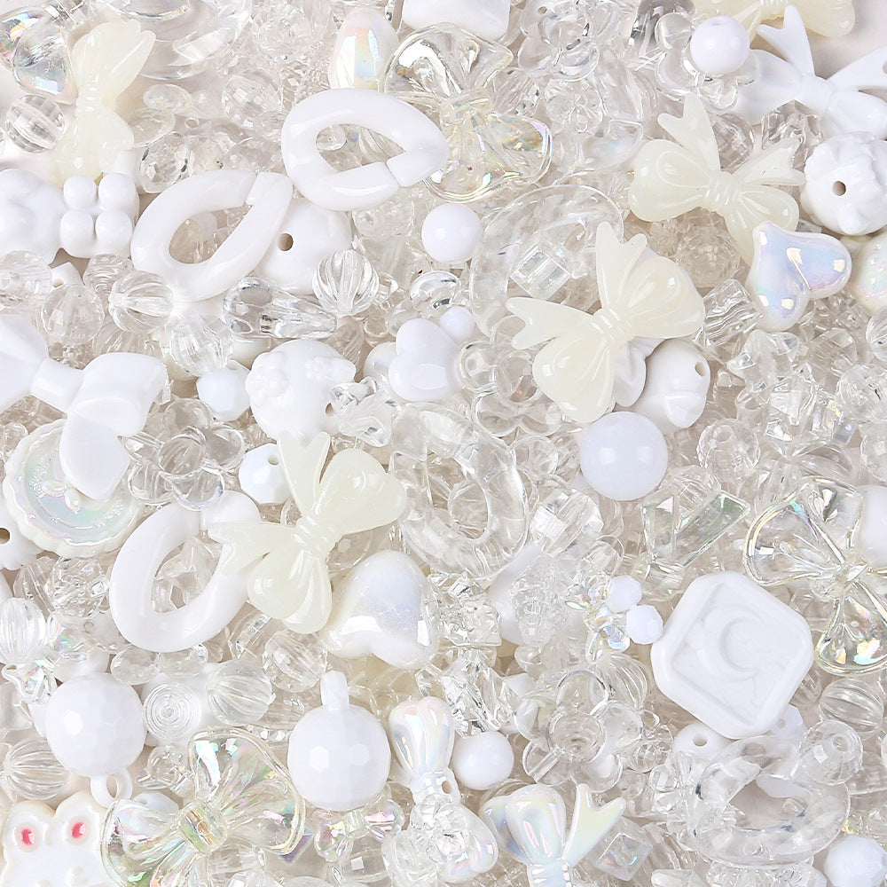 Butterfly small flower acrylic beads diy accessories