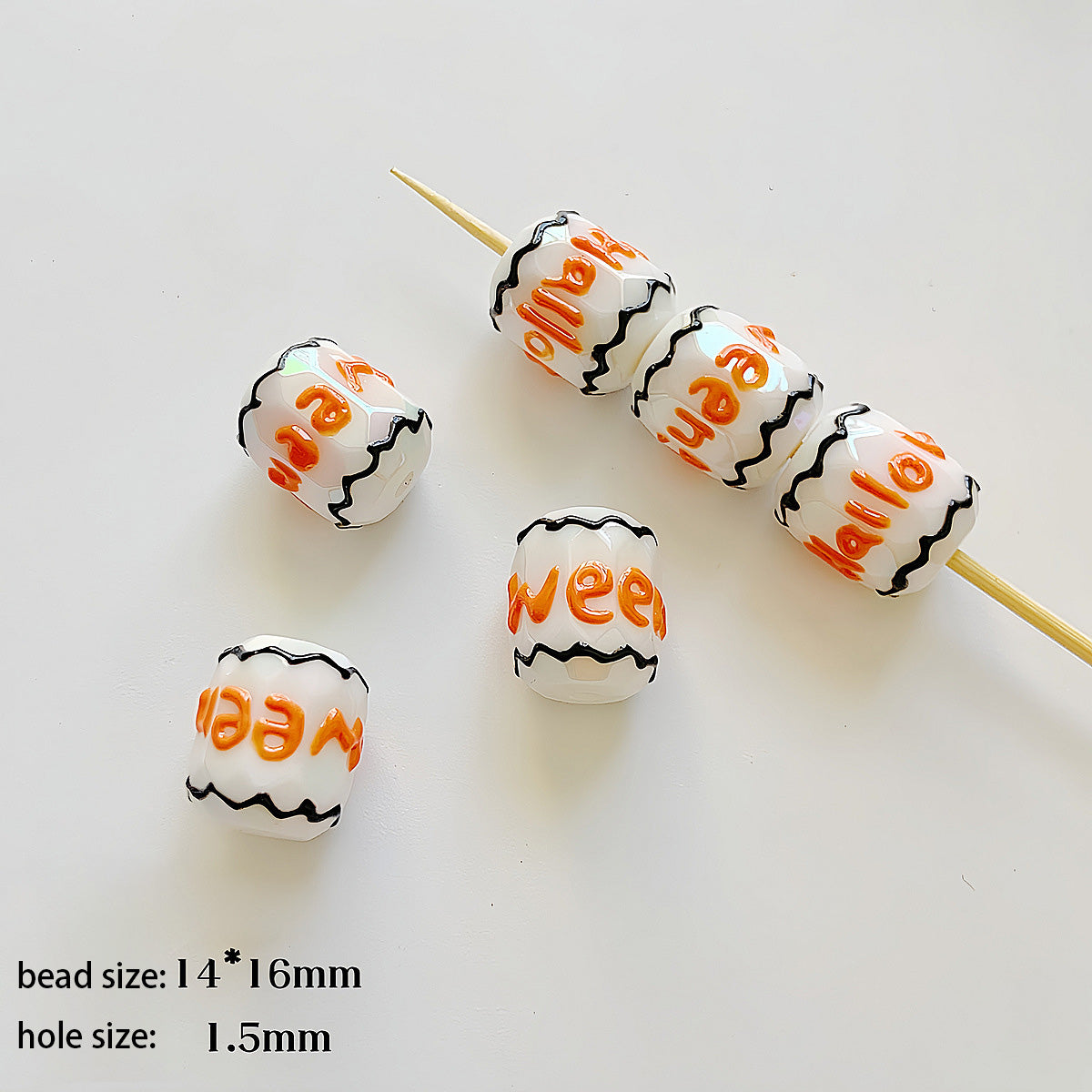 Halloween Series Acrylic Cylinder Beadable Beads