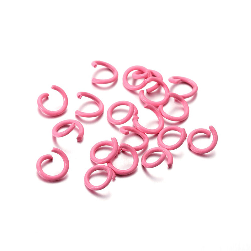 100 pcs 1.2*8mm keychain DIY accessories material macaron color paint open ring connecting ring