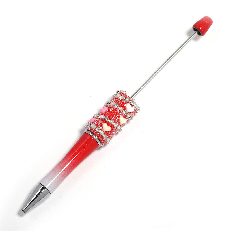 Heart-shaped beadable pen