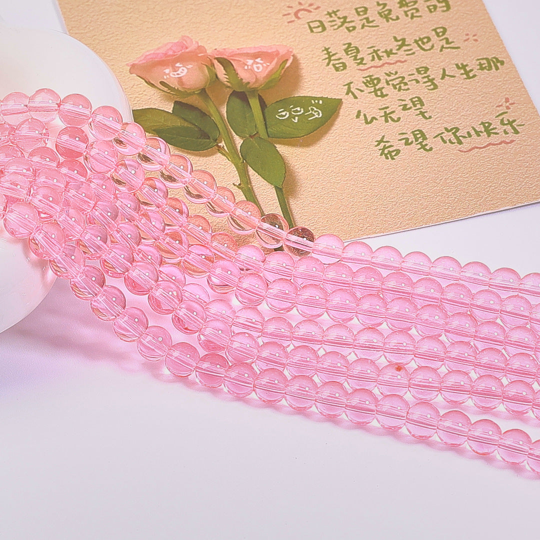 50 pcs Colored glass imitation crystal beads