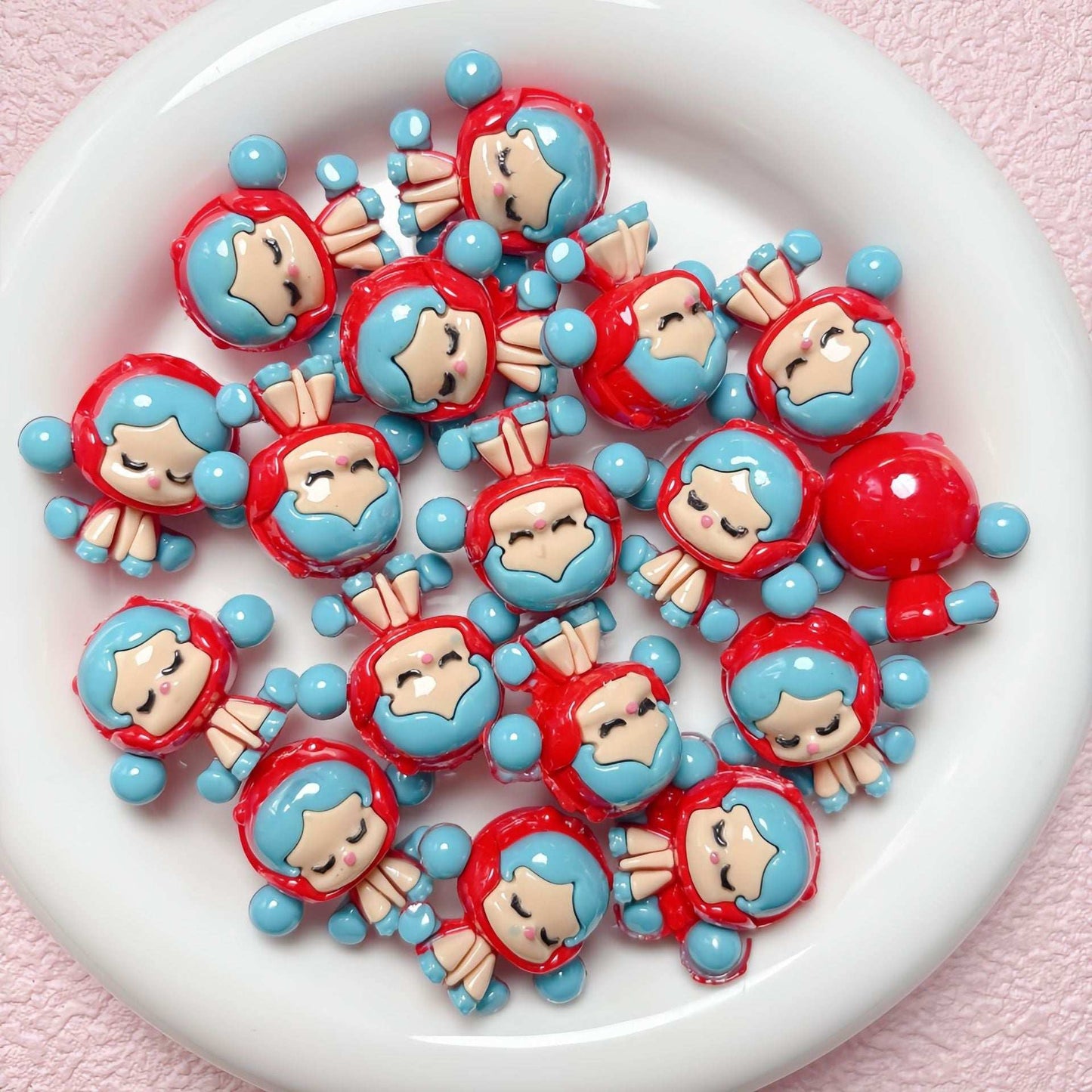 Cute Resin Doll Charms | DIY Beads for Jewelry Making, Keychains, Phone Straps