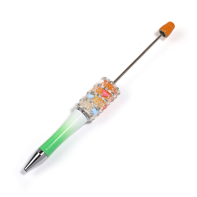 Heart-shaped beadable pen