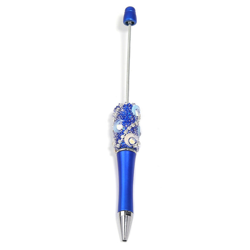 Crescent-shaped multi-colored plastic rotating ballpoint pen with refillable ink cartridge