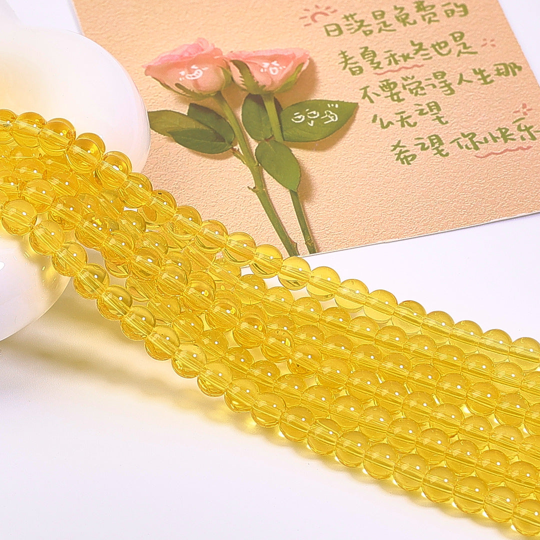 50 pcs Colored glass imitation crystal beads