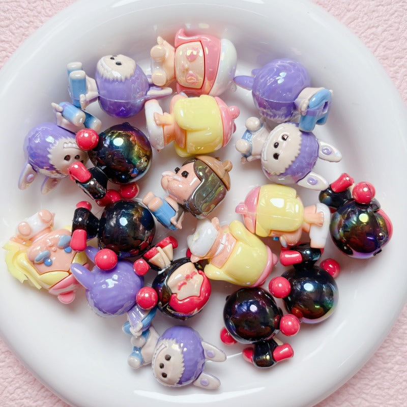 かわいい樹脂製ドールチャーム | ジュエリー、キーホルダー、携帯ストラップ作りに使えるDIYビーズ