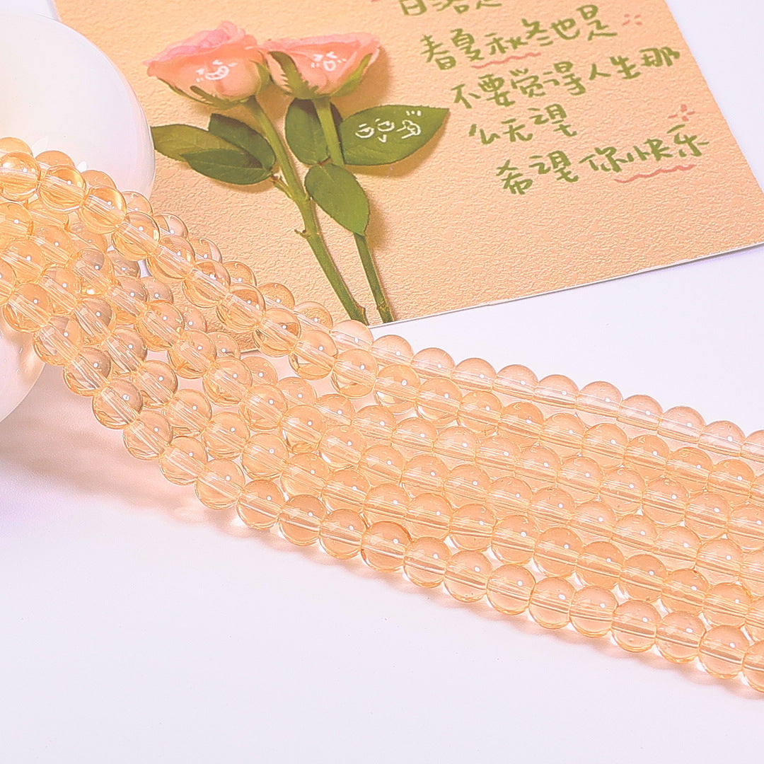 50 pcs Colored glass imitation crystal beads