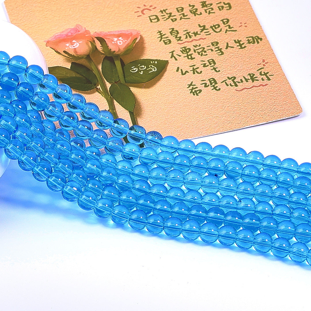 50 pcs Colored glass imitation crystal beads