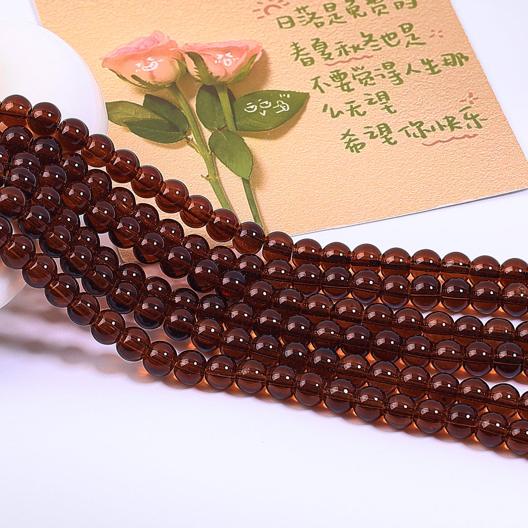 50 pcs Colored glass imitation crystal beads
