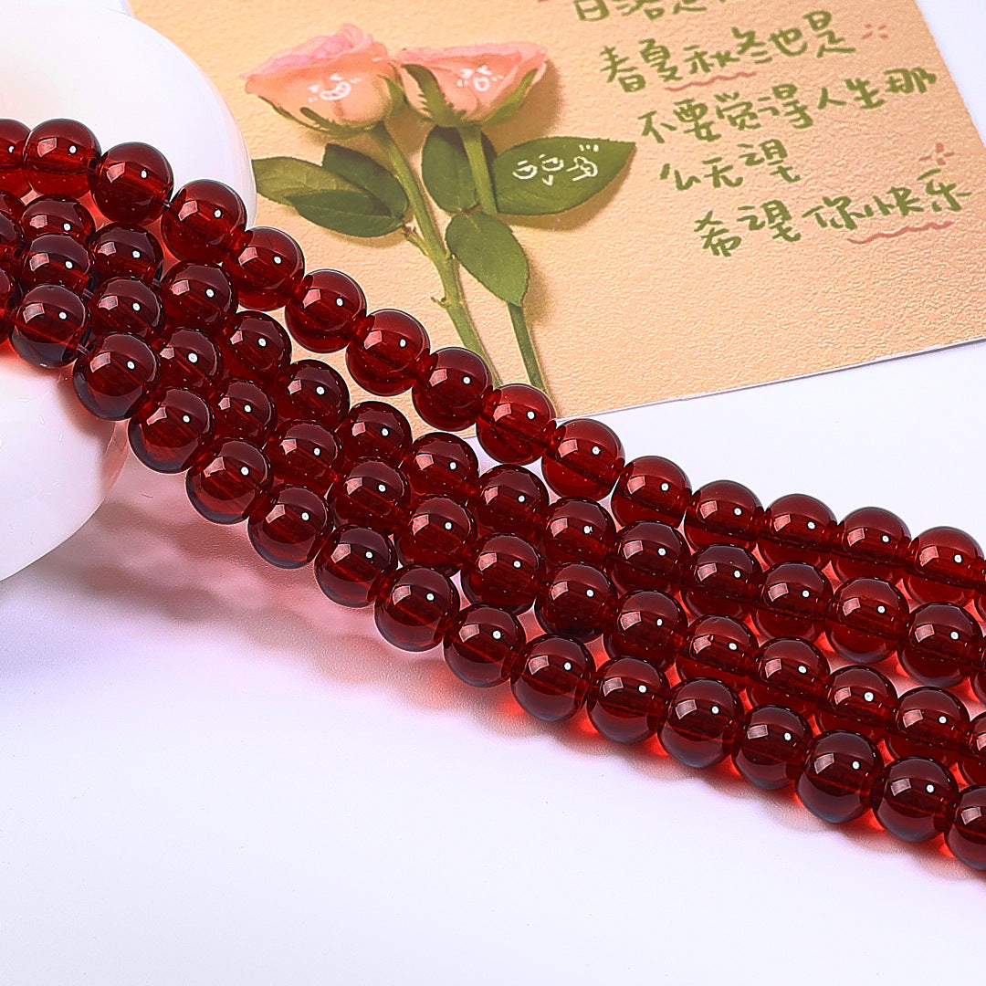 50 pcs Colored glass imitation crystal beads
