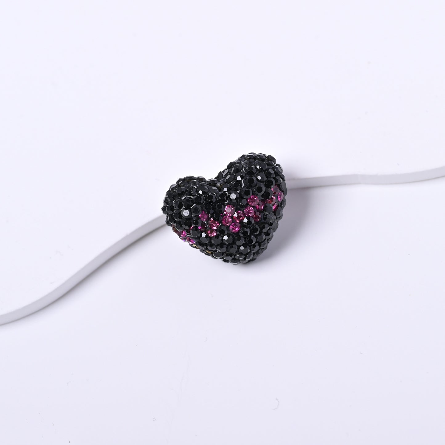 19X24MM Polymer Clay Heart-Shaped Diamond Ball Clay Beads