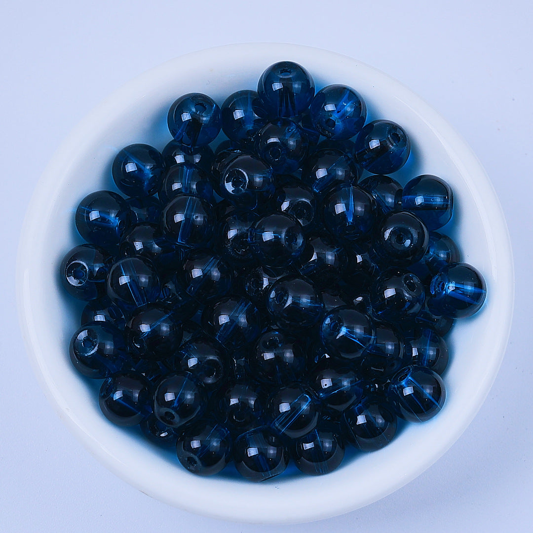 50 pcs Colored glass imitation crystal beads