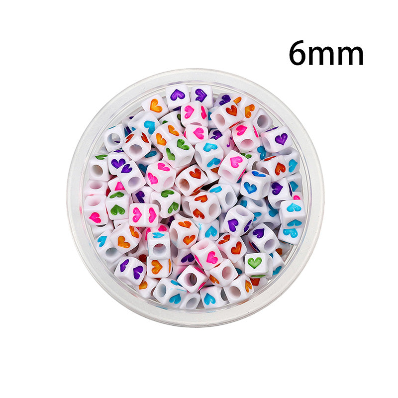 50 kinds Acrylic scattered beads English letters